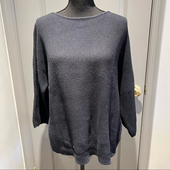 H&M Navy Cable Knit Sweater - Picture 1 of 6